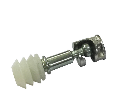 6 Set of Furniture Cam Fitting 9.55mm x 9.5mm (L x Dia.) with Dowel and Pre-inserted Nut 320-6PK