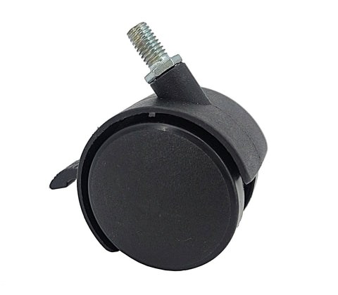 2 M10x15 Threaded Stem Plastic Wheel Chair Castor Replacement Caster Black