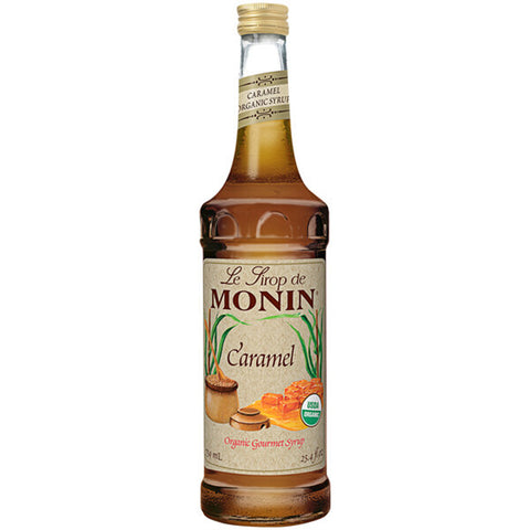 Monin Organic Caramel Flavoring Syrup 750 mL WS-544SYPAO009B