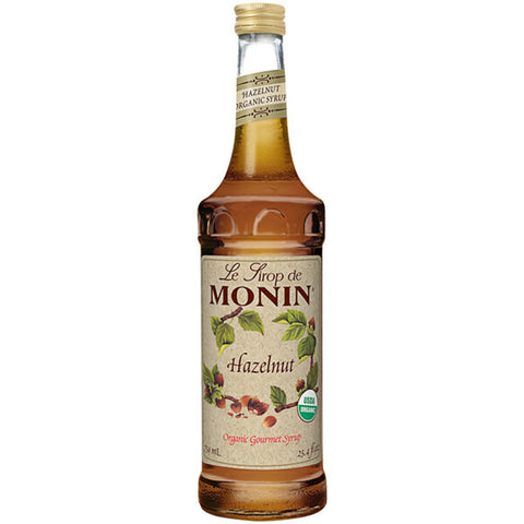 Monin Organic Hazelnut Flavoring Syrup 750 mL WS-544SYPAO023B