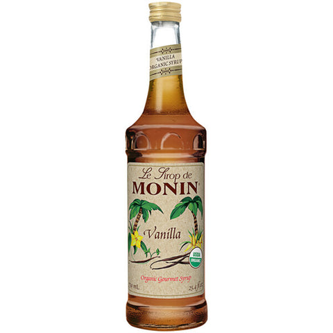 Monin Organic Vanilla Flavoring Syrup 750 mL WS-544SYPAO045B