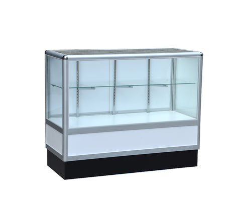 Aluminum showcase 2/3 vision 70 inch frame shelf retail store display
