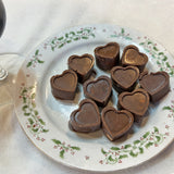 10-PIECE 2.3 OZ CHOCOLATE GOURMET HOMEMADE SNACK WITH NUTS  FRAME HEART SHAPE CHOCOLATE-FRAMEHEART