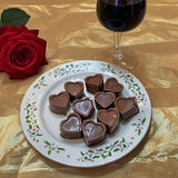 10-PIECE 2.3 OZ CHOCOLATE GOURMET HOMEMADE SNACK WITH NUTS  FRAME HEART SHAPE CHOCOLATE-FRAMEHEART