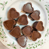 10-PIECE 2.3 OZ CHOCOLATE GOURMET HOMEMADE SNACK WITH NUTS  FRAME HEART SHAPE CHOCOLATE-FRAMEHEART