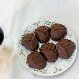 6-PIECE 4.7 OZ CHOCOLATE GOURMET HOMEMADE SNACK LARGE ROSE SHAP WITH NUTS CHOCOLATE-LARGEROSE
