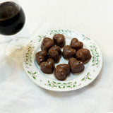 10-PIECE 3 OZ CHOCOLATE GOURMET HOMEMADE SNACK WITH NUTS RAISED HEART SHAPE CHOCOLATE-RAISEHEART