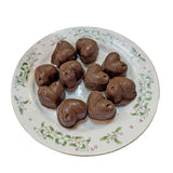 10-PIECE 3 OZ CHOCOLATE GOURMET HOMEMADE SNACK WITH NUTS RAISED HEART SHAPE CHOCOLATE-RAISEHEART