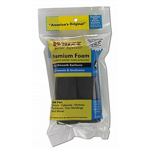 Whizz 54060 4 Black Concave Foam Mini Roller 2Pk
