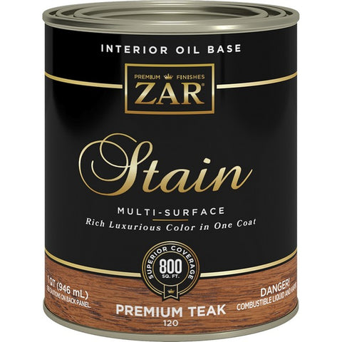Zar 12012 Qt Premium Teak 120 Wood Stain-1PK