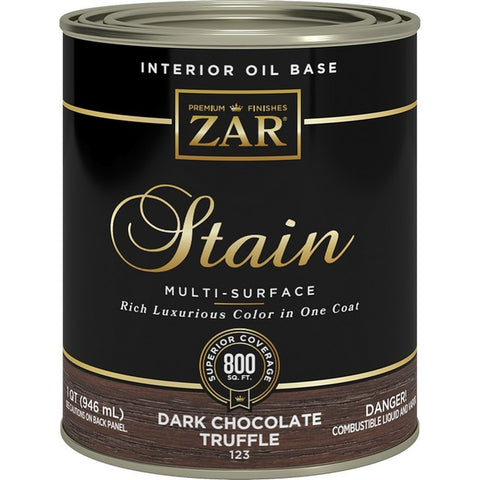 Zar 12312 Qt Dark Chocolate Truffle 123 Wood Stain-1PK