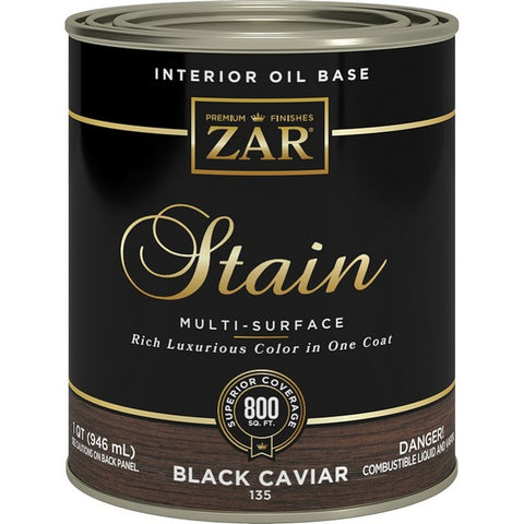 Zar 13512 Qt Black Caviar 135 Wood Stain-1PK