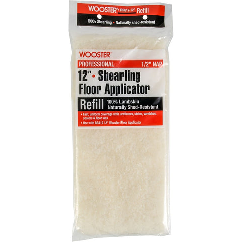 Wooster RR612 12 x 1/2 Nap Shearling Lambskin Floor Applicator Refill (For RR412)-1PK