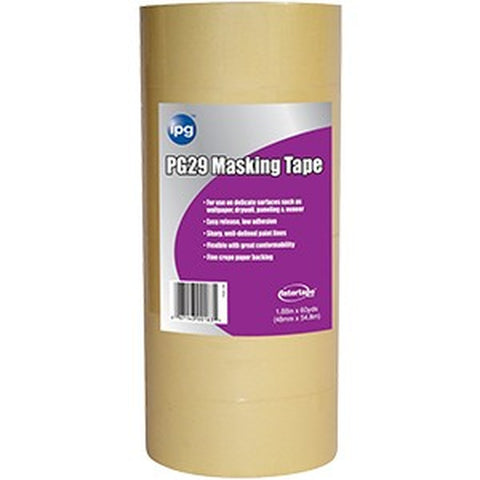 IPG PG29 2 x 60yd Premium Grade Low Tack Masking Tape Bulk-24PK