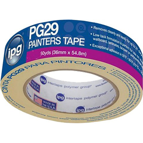 IPG PG29 1-1/2 x 60yd Premium Grade Low Tack Masking Tape Bulk-24PK