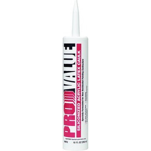 White Lightning WL0009650 10 oz. Bright White Pro Value Siliconized Acrylic Latex Caulk-12PK
