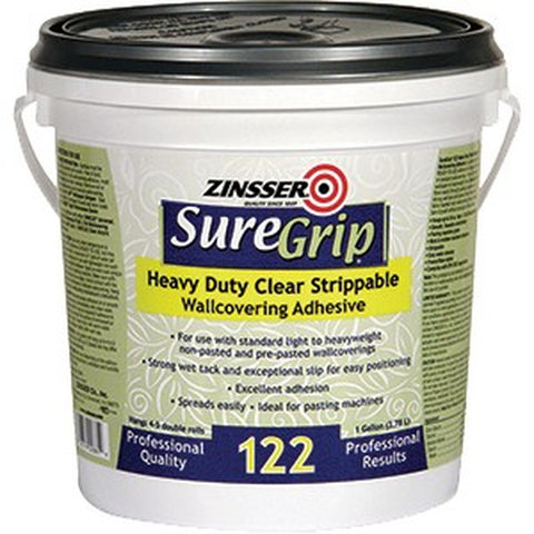 Zinsser 02881 1G Suregrip 122 HD Clear Strippable Wallcovering Adhesive-1PK