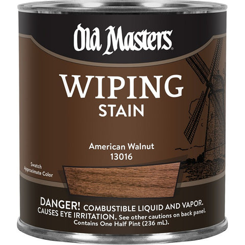 Old Masters 13016 1/2pt American Walnut Wiping Stain Classics 240 VOC-1PK