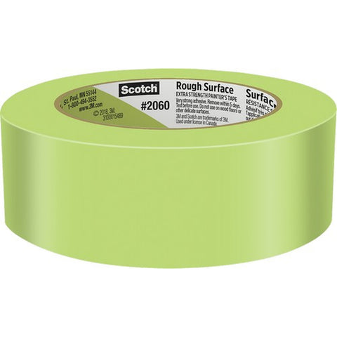 3M 2060-36A-BK 36mm Green Scotch Masking Tape for Hard-to-Stick Surfaces Bulk (24/pk)