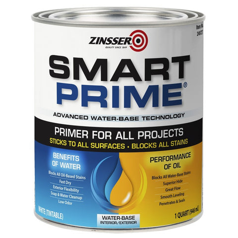 Zinsser 249727 Qt White Smart Prime WB Universal Primer-1PK