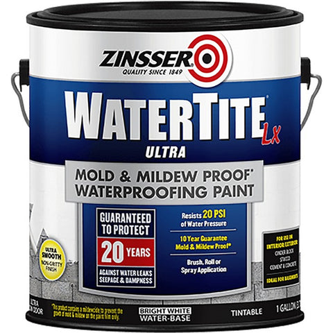 Zinsser 270267 1G Watertite-LX Latex Waterproofing Paint 100 VOC-1PK