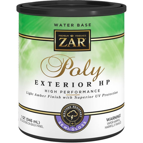 Zar 34212 Qt Semi Gloss Poly High Performance Ext WB-1PK