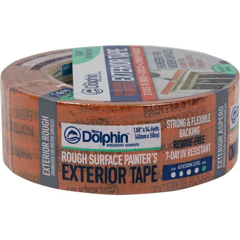 Blue Dolphin TP EXT R 0200 1.88 x 54.6yd Rough Surface Exterior Masking Tape-1PK