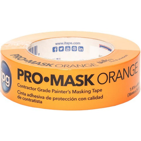 IPG PG505-36 36mm x 54.8m Contractor Grade Orange Masking Tape-1PK