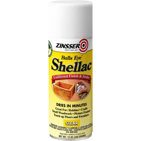 Zinsser 00408 12 oz. Bullseye Clear Shellac Spray-1PK