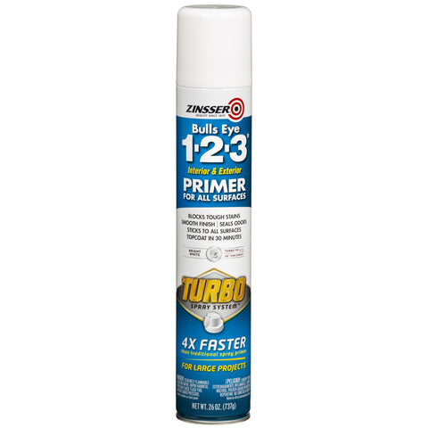 Zinsser 343746 26 oz. Bullseye 1-2-3 White Turbo Spray-1PK