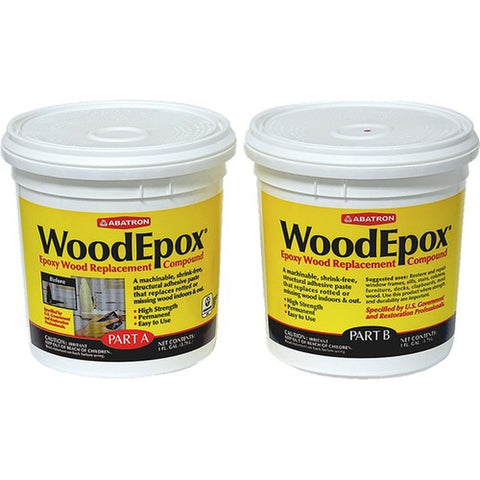Abatron WE2GKR 1gal Part A + 1gal Part B WoodEpox Epoxy Wood Filler-1PK