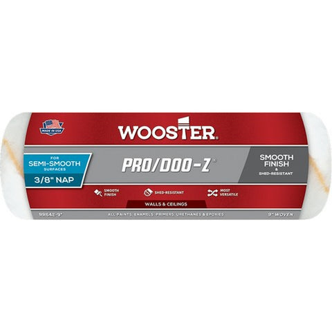 Wooster RR642 9 x 3/8 Nap Pro/Doo-Z Roller Cover-1PK