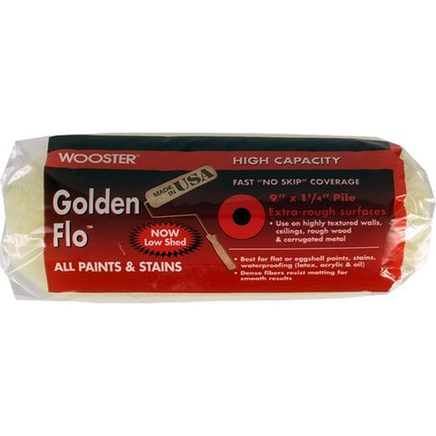 Wooster RR664 9 x 1-1/4 Nap Golden Flo Roller Cover-1PK
