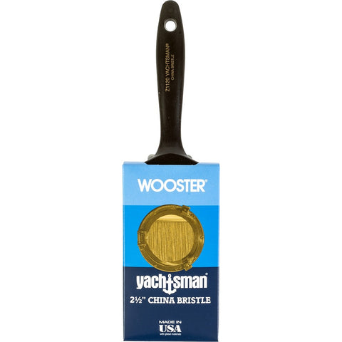 Wooster Z1120 2-1/2 Yachtsman White China Firm Bristle Flat Varnish Paint Brush-1PK