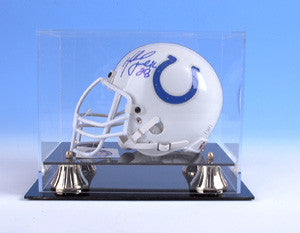 Mini Football Helmet Display case Black acrylic base 100190