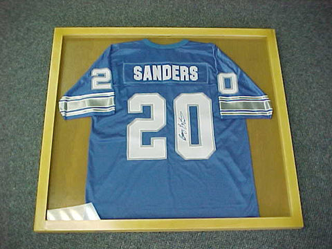 Large Golden Oak Finish Jersey Display Case 100225