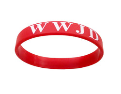 Red Silicone Wristband Bracelet WWJD Christian Gift Bracelet What Would Jesus Do