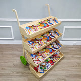Wood Flower Cart Vending Cart Farmers Market Wagon Stand Retail Kiosk 44x57x36 101090 90 Day Lead Time