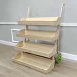 Wood Flower Cart Vending Cart Farmers Market Wagon Stand Retail Kiosk 44x57x36 101090 90 Day Lead Time