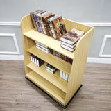 Wood Book Shelf Mobile Bakery Rack Retail Merchandise FixtureDisplay 30X20X50 101140