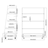 Wood Book Shelf Mobile Bakery Rack Retail Merchandise FixtureDisplay 30X20X50 101140