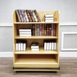 Wood Book Shelf Mobile Bakery Rack Retail Merchandise FixtureDisplay 30X20X50 101140