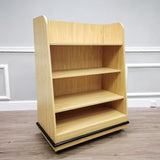 Wood Book Shelf Mobile Bakery Rack Retail Merchandise FixtureDisplay 30X20X50 101140