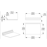 Acrylic Slatwall Shelf  10 Inches Wide x 8 Inches Deep 10154-10*7"