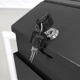 Black Metal Donation Box Floor Stand Lobby Foyer Tithes & Offering Suggestion 11065+11118-BLACK