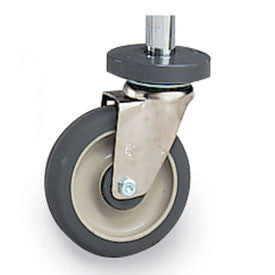 Metro 5" Casters for Open-Wire Shelving - Resilient Rubber - Swivel with Bumper