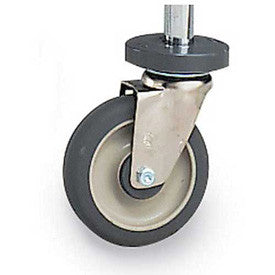 Metro 5" Casters for Super Erecta Shelving - 5" Polyurethane Swivel Caster with Brake and Bumper