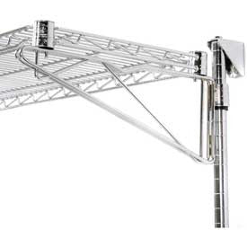Nexel Wall Mount Wire Shelf - Additional Level 30"W x 24"D-Chrome