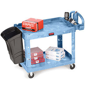 Rubbermaid Premium Universal Shelf Carts - 36"Wx24"D Shelf - 38-1/8"H - Blue 1119087