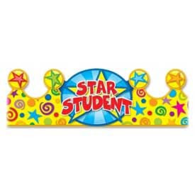 Carson-Dellosa Star Student Crown, CDP101020, 4"H x 23.5"W, Multicolor, 30/Pk 1119256